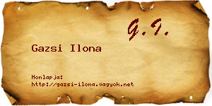 Gazsi Ilona névjegykártya